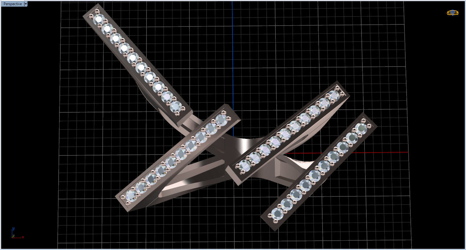 Geometric Ring 3D print model_55