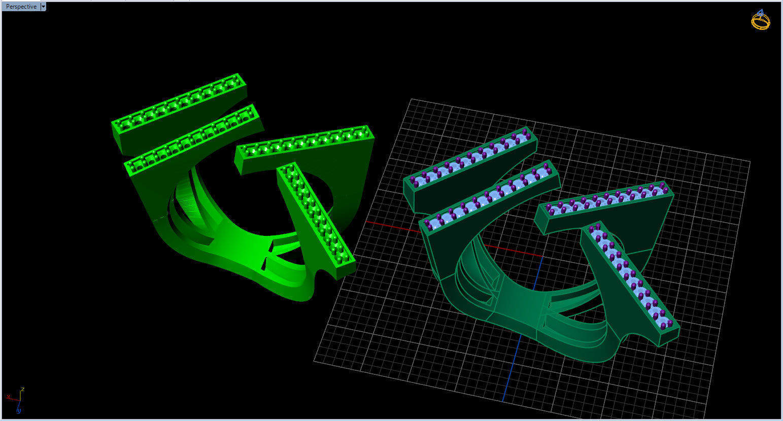 Geometric Ring 3D print model_2