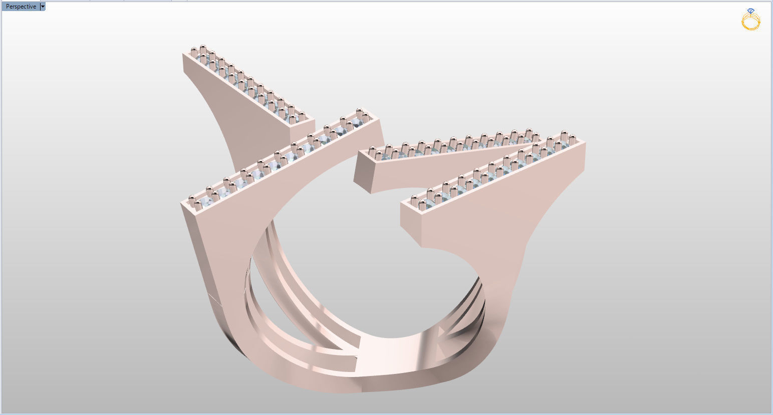 Geometric Ring 3D print model_87