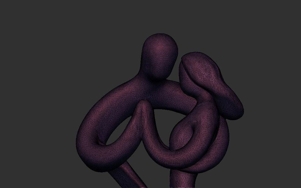 Couple in love Infinite Love Figurine Love Statue  3D print model_7