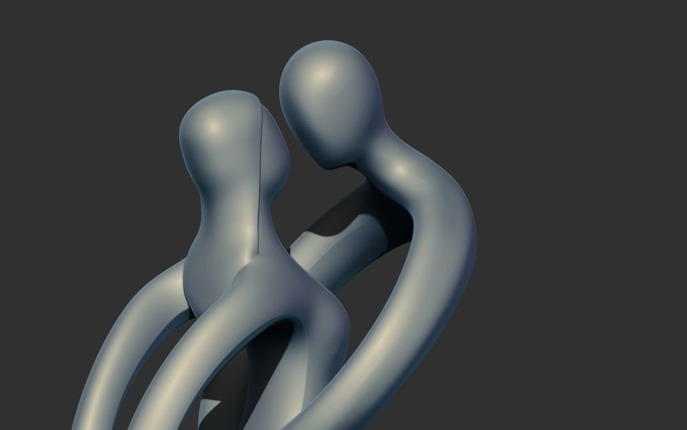 Couple in love Infinite Love Figurine Love Statue 3D print model 3D print model_3