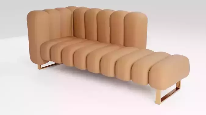 Sofa made of high quality fabric in brown tones