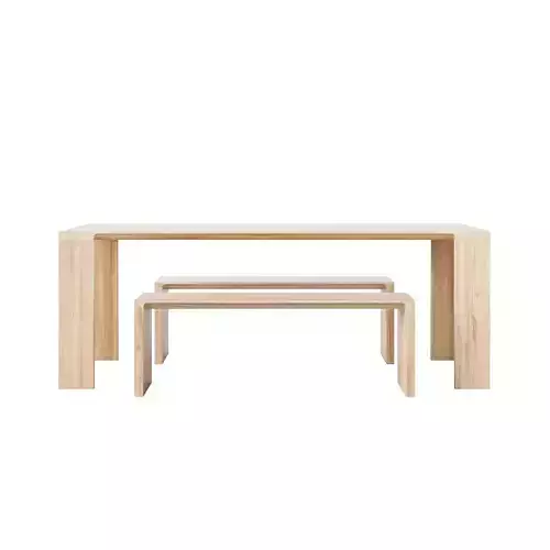 Radii Dining Table And Bench By Bensen