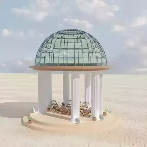 3d pavilion Low-poly 3D model