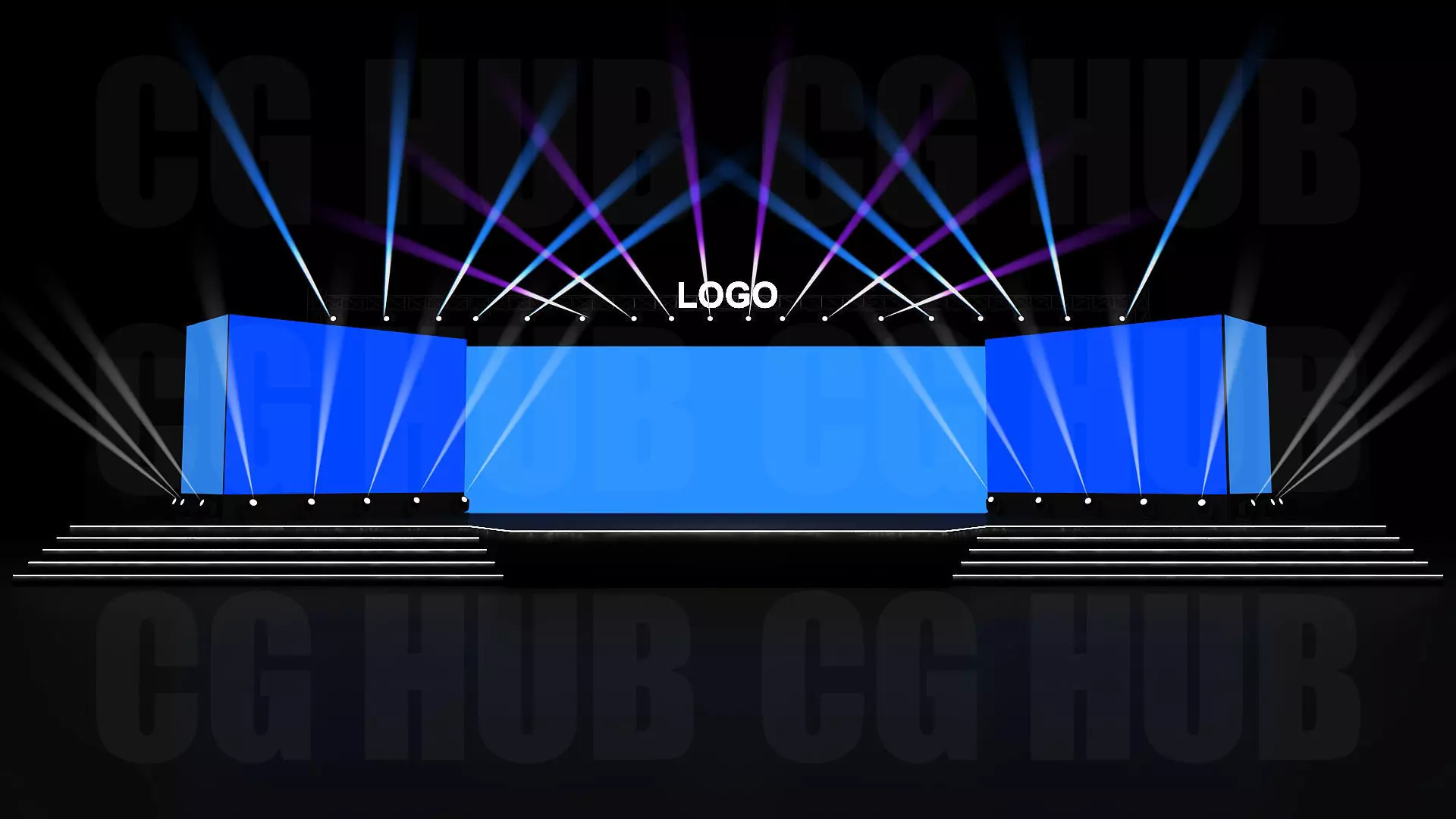 Event stage design 3D model_0