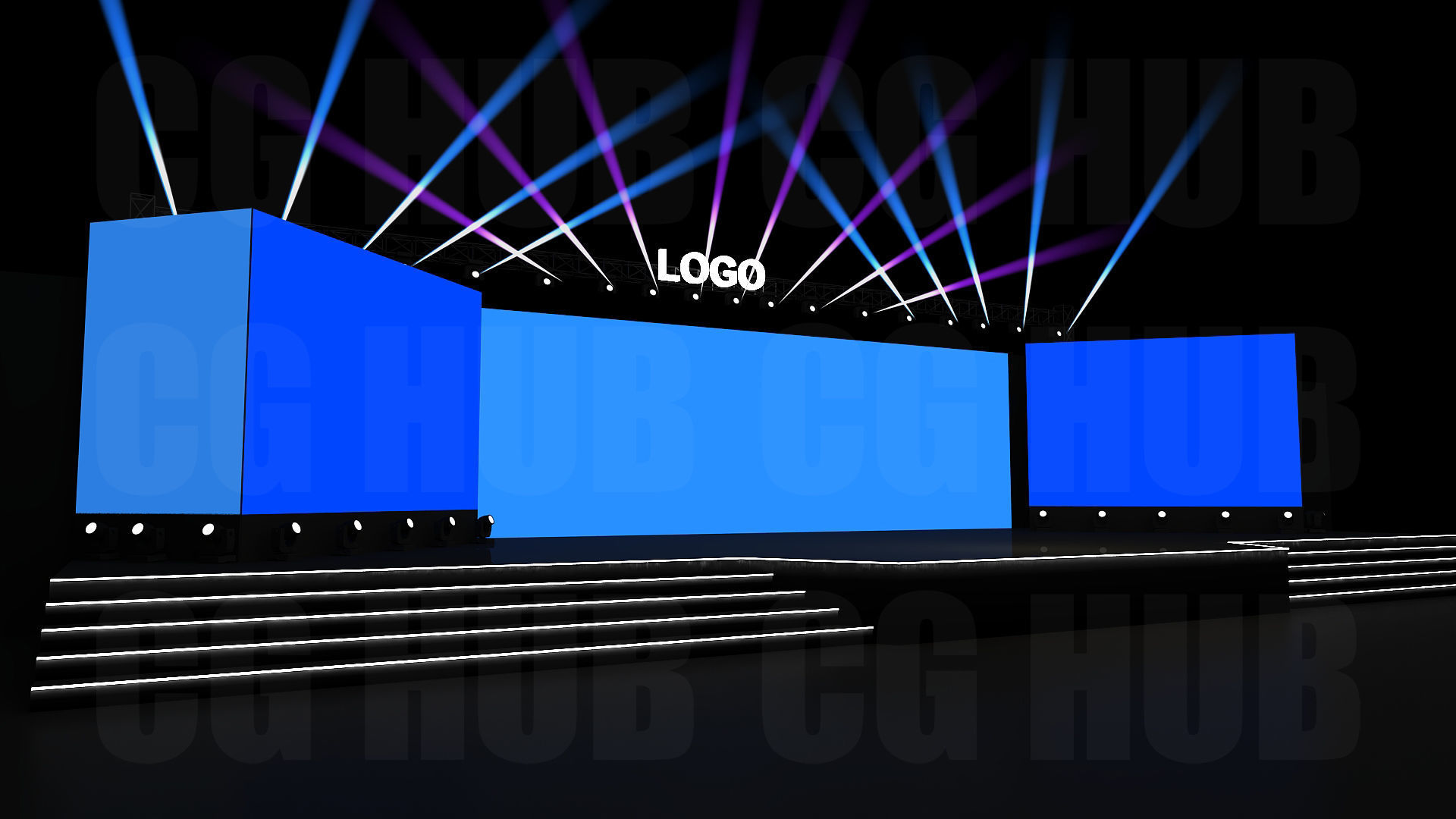 Event stage design 3D model_2