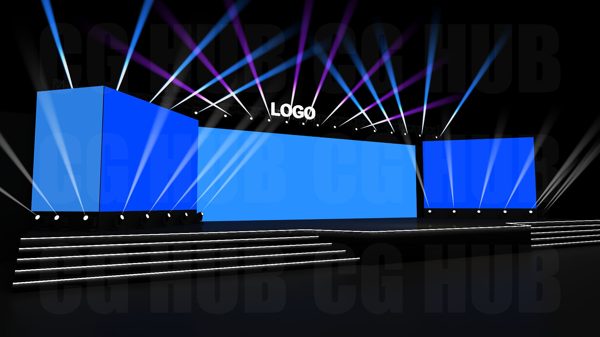 Event stage design 3D model_3