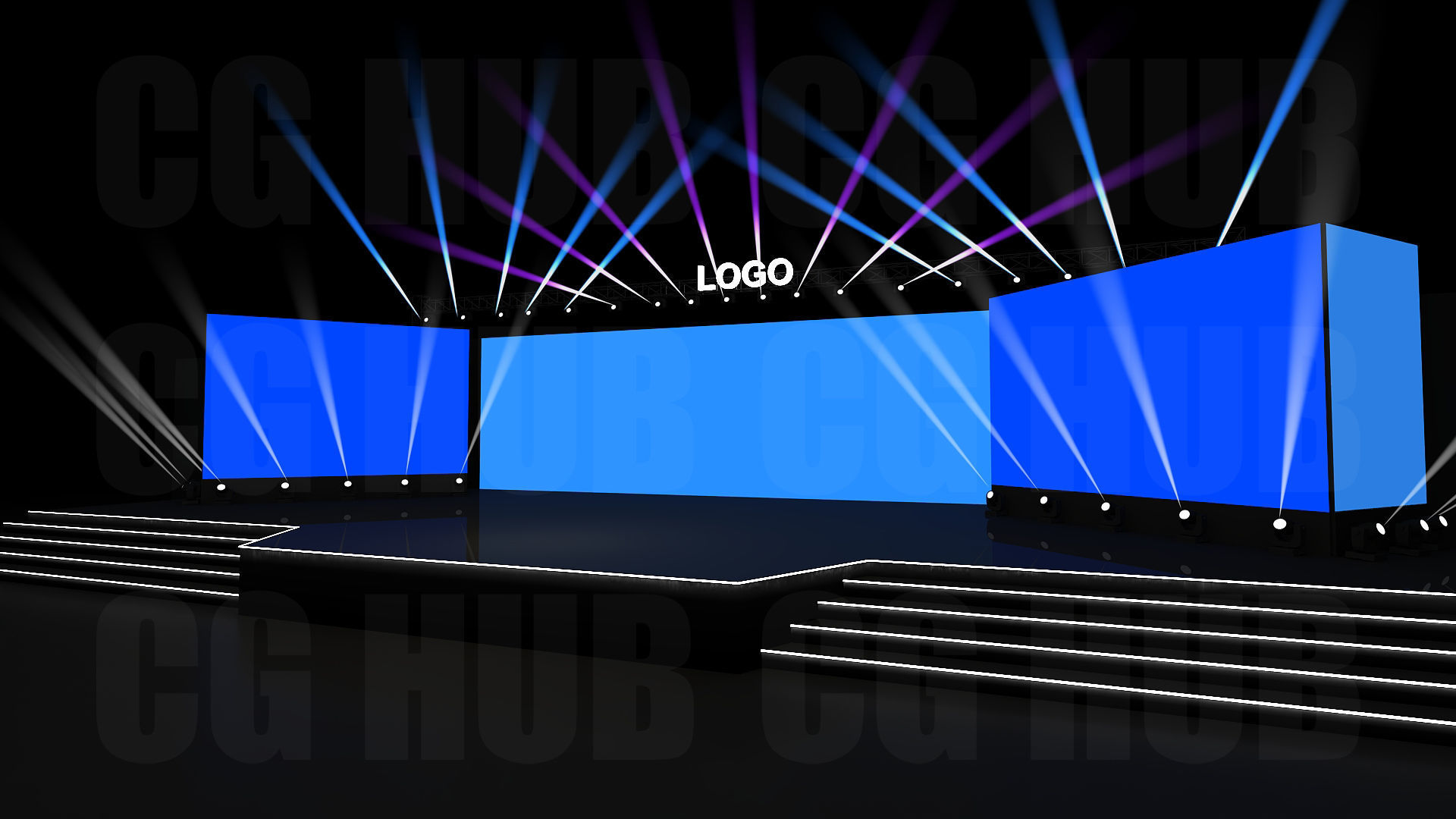Event stage design 3D model_6