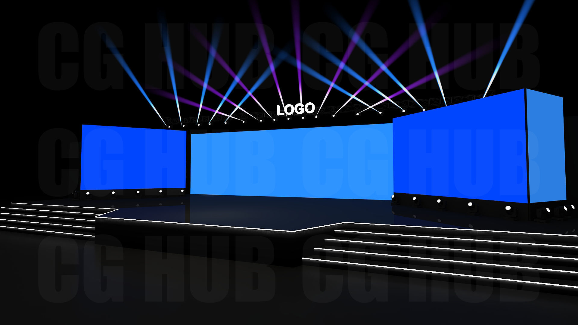 Event stage design 3D model_5