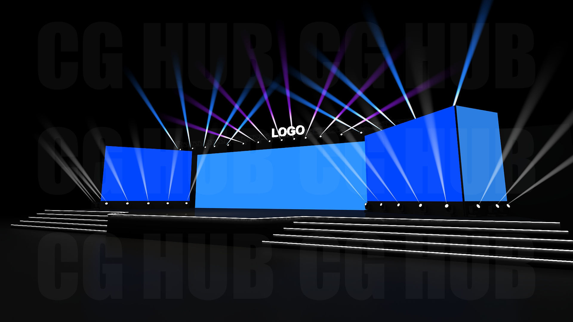 Event stage design 3D model_4