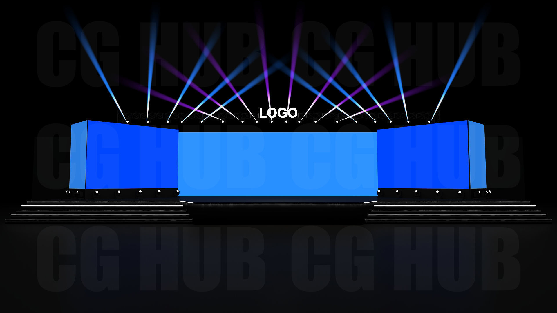 Event stage design 3D model_1