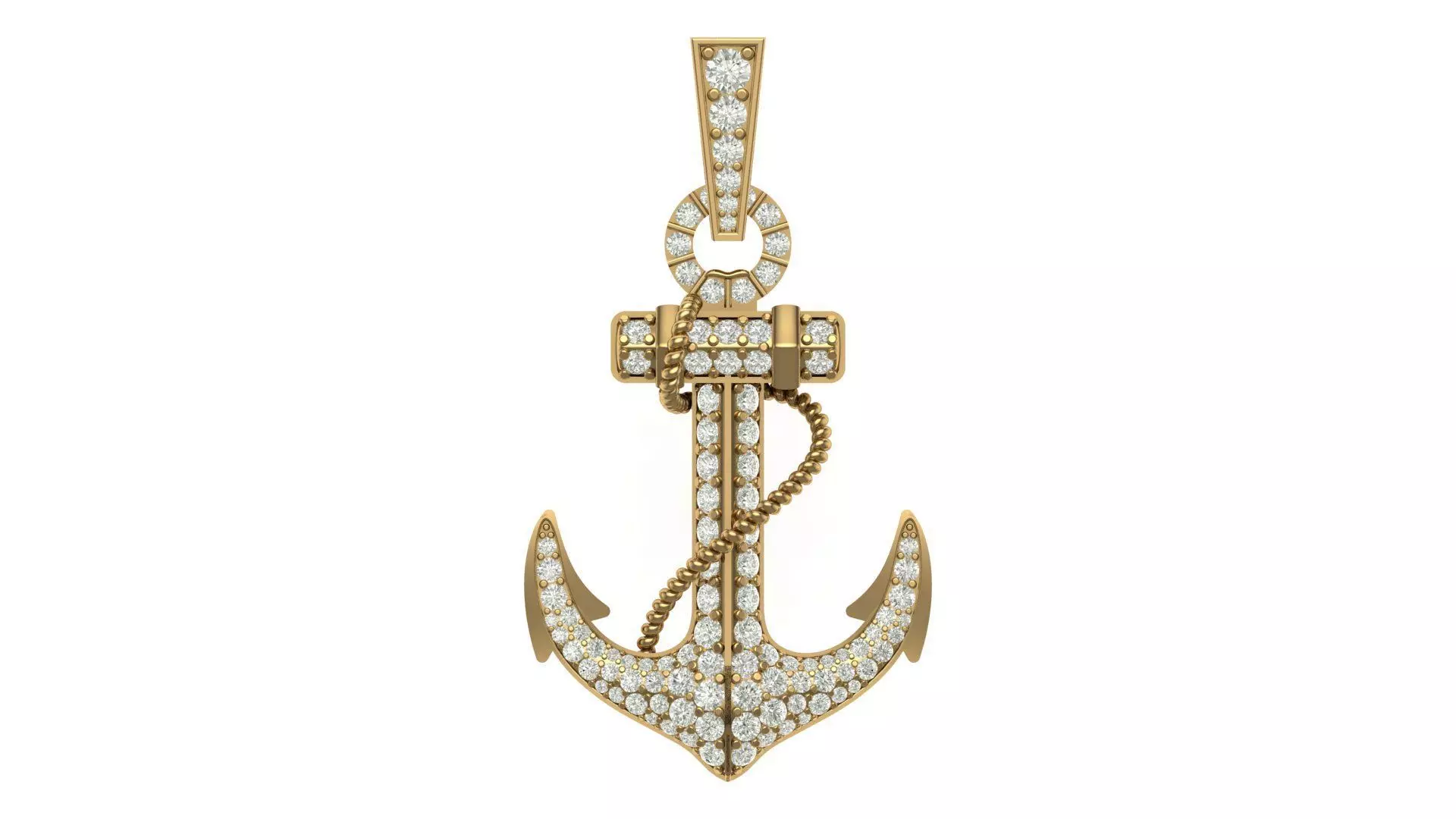 anchor hiphop pendant 3D print model_0