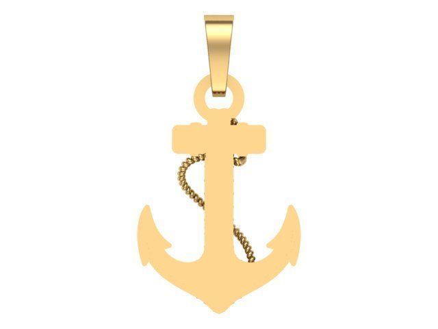 anchor hiphop pendant 3D print model_12
