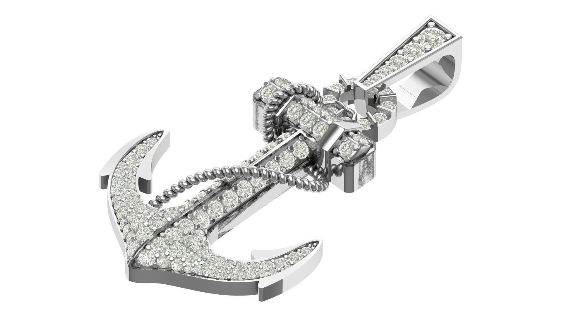 anchor hiphop pendant 3D print model_5