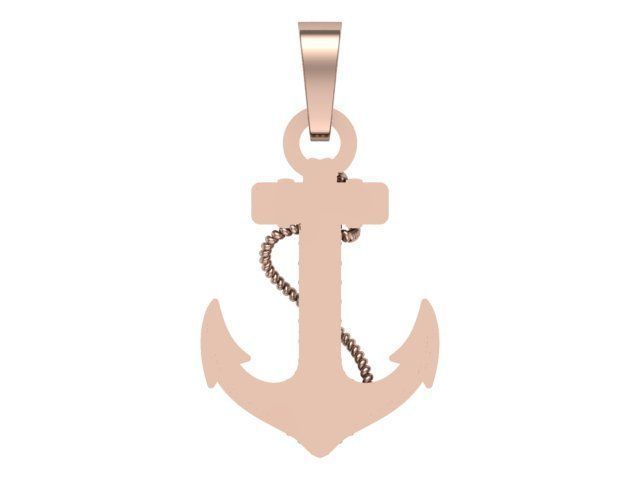 anchor hiphop pendant 3D print model_13