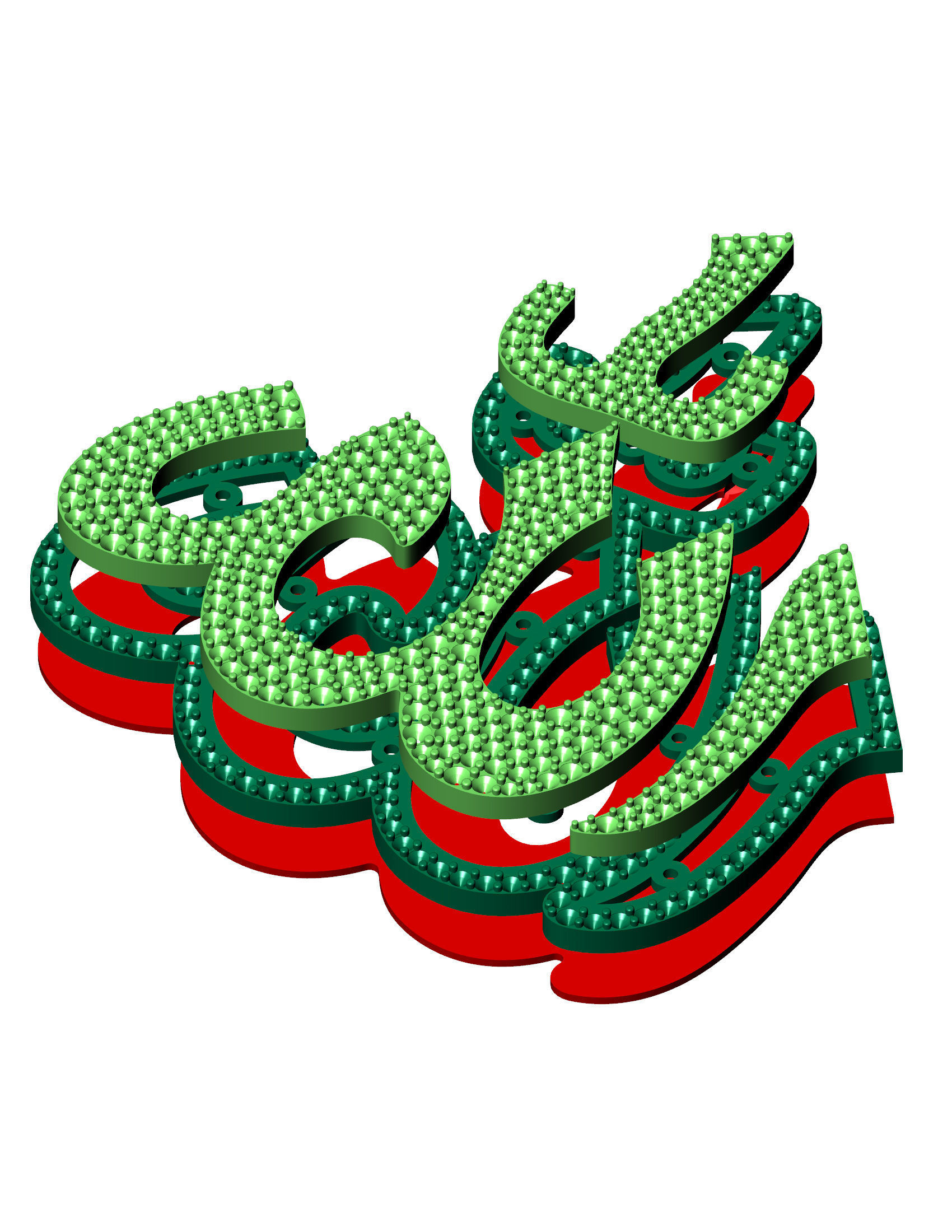 allah hiphop pendant 3D print model_17