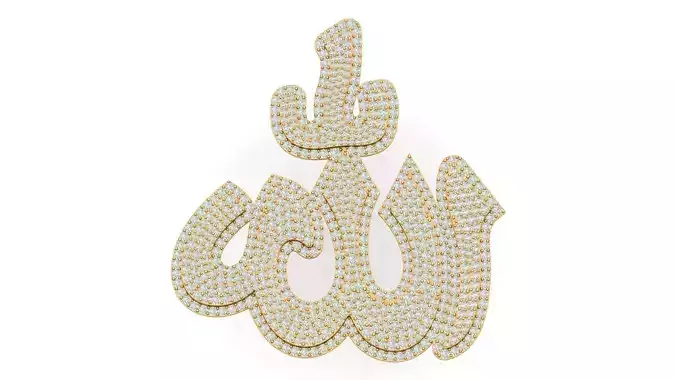 allah hiphop pendant 3D print model