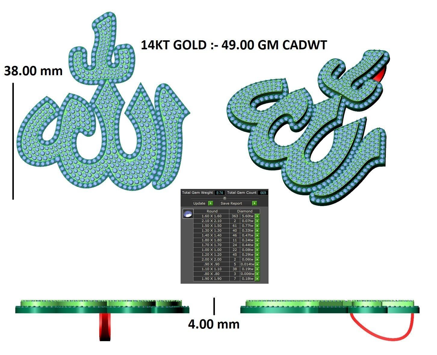 allah hiphop pendant 3D print model_18