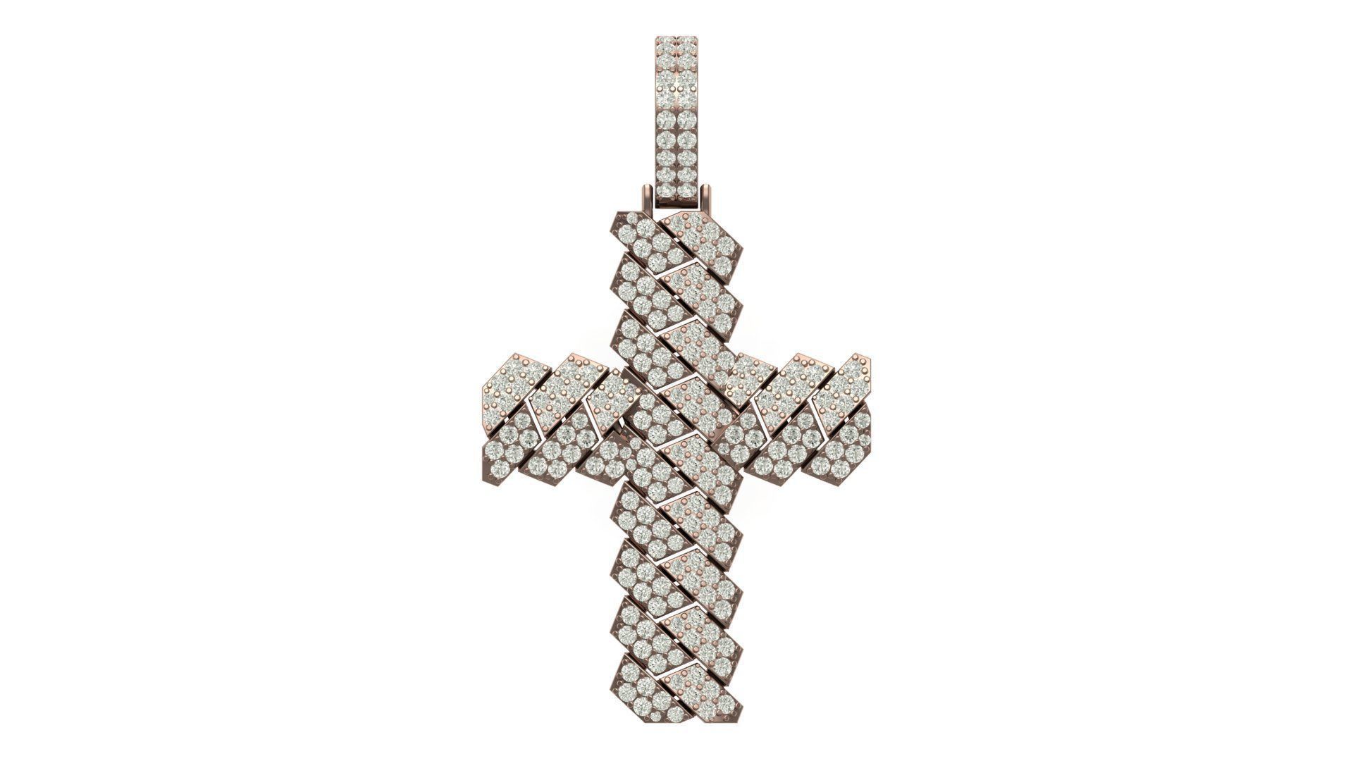 cross hiphop pandent 3D print model_1