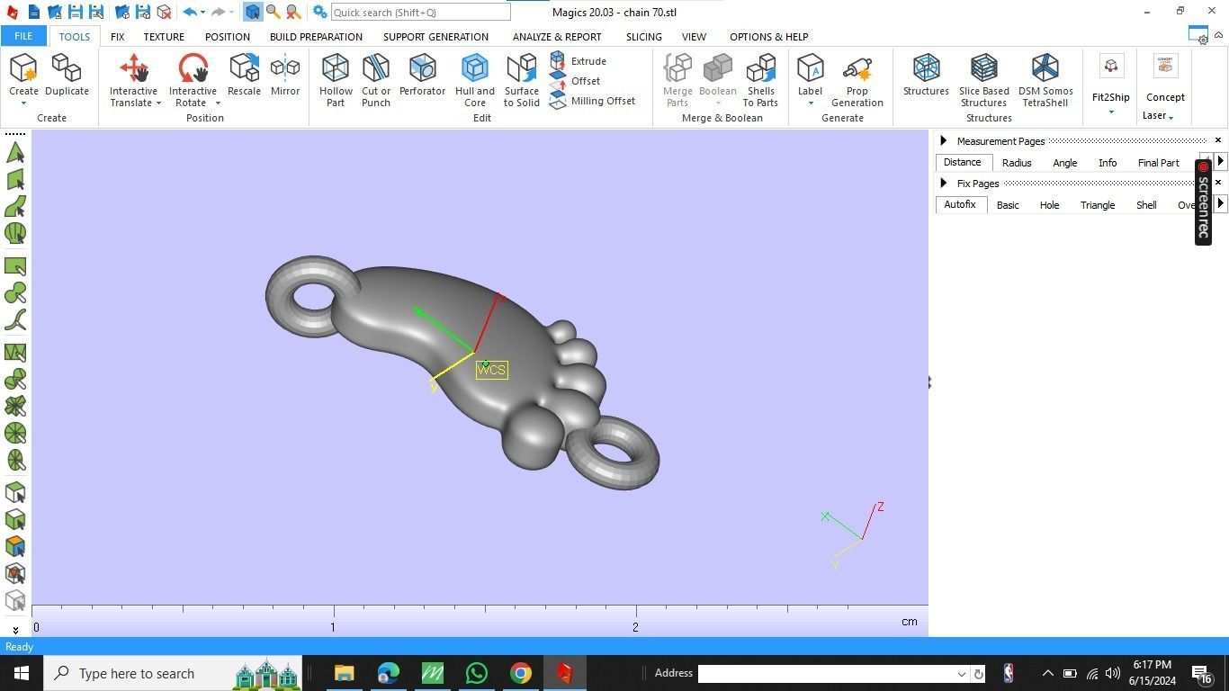 Fantasy Baby Feet Shoes Chain Pendant 3D print model_9