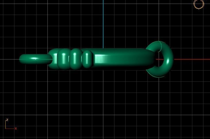 Fantasy Baby Feet Shoes Chain Pendant 3D print model_11