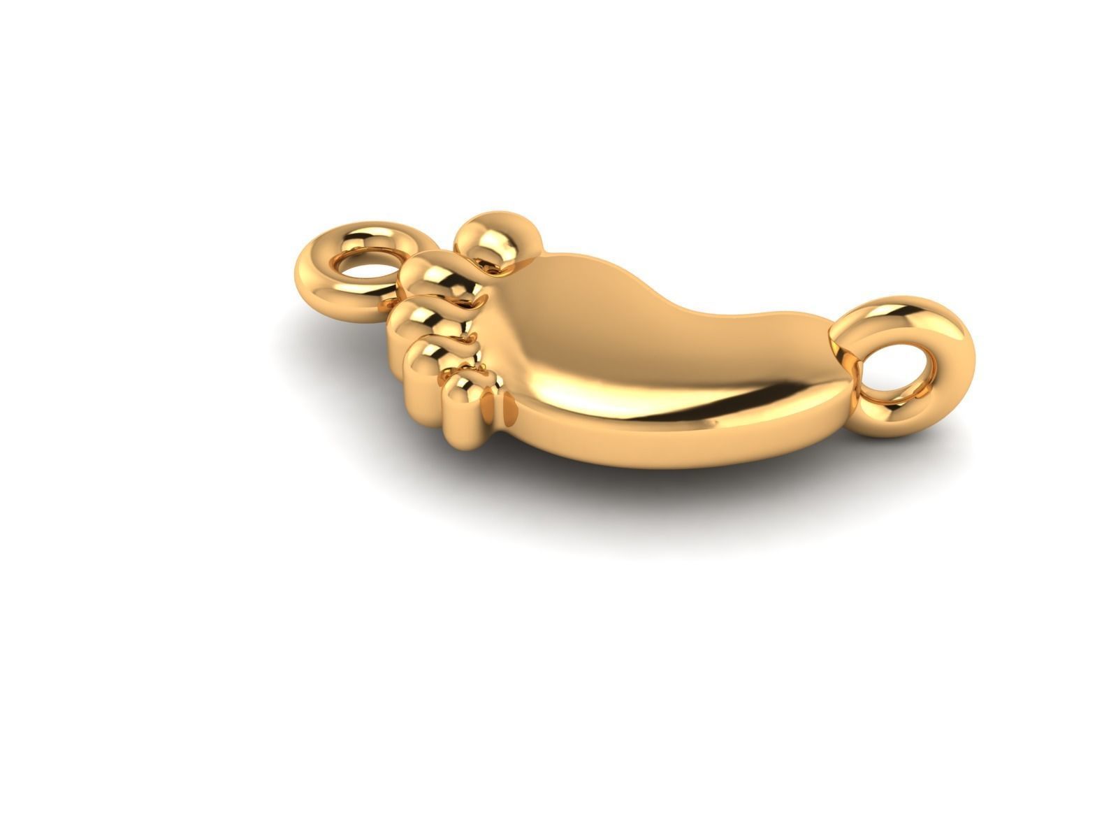 Fantasy Baby Feet Shoes Chain Pendant 3D print model_5
