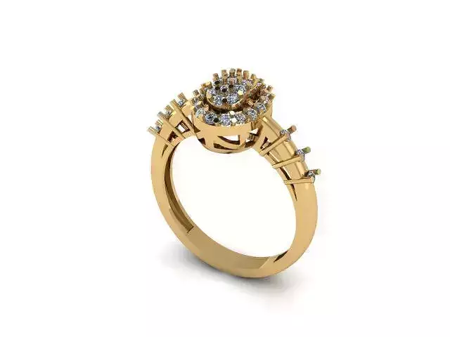 fancy ring for dimonds 3D print model