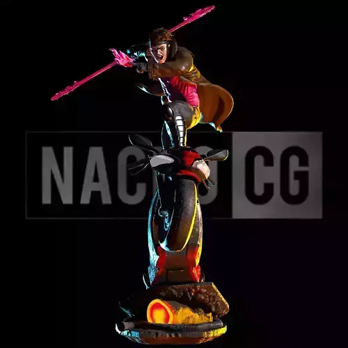 Fan Art - Gambit from X-men - Statue