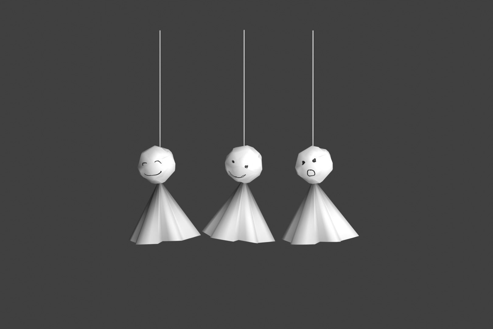 Teru Teru Bozu 3D Model Data Low-poly 3D model_2