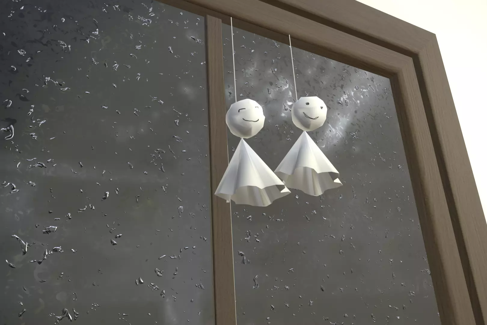 Teru Teru Bozu 3D Model Data Low-poly 3D model_0