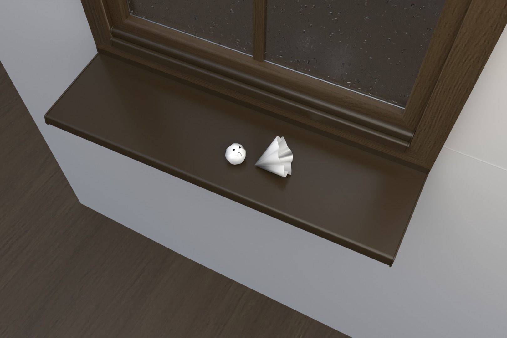 Teru Teru Bozu 3D Model Data Low-poly 3D model_8