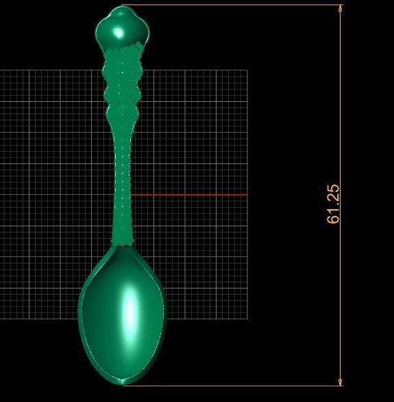 Golden Spoon 3d Printable Model 3D print model_3
