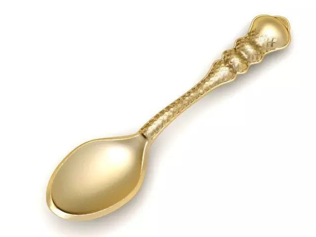 Golden Spoon 3d Printable Model 3D print model_0