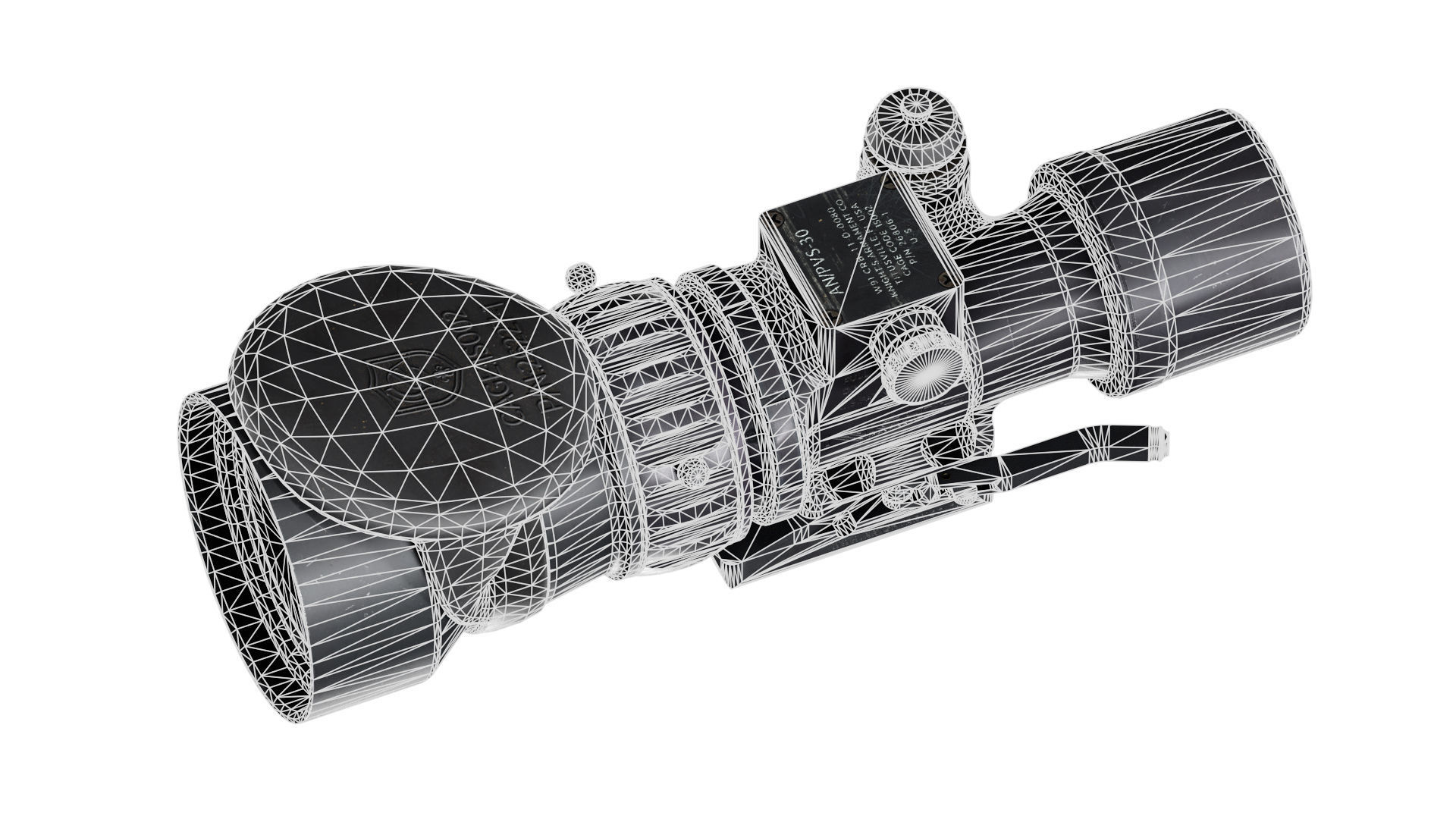 KAC AN PVS 30 NIGHT VISION DEVICE Low-poly 3D model_9