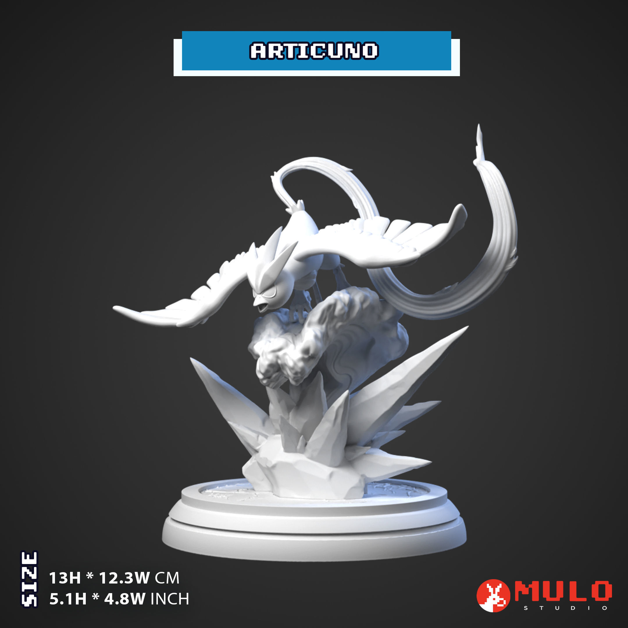 Trio Legendary Birds - Zapdos  Moltres Articuno 3D print model_7