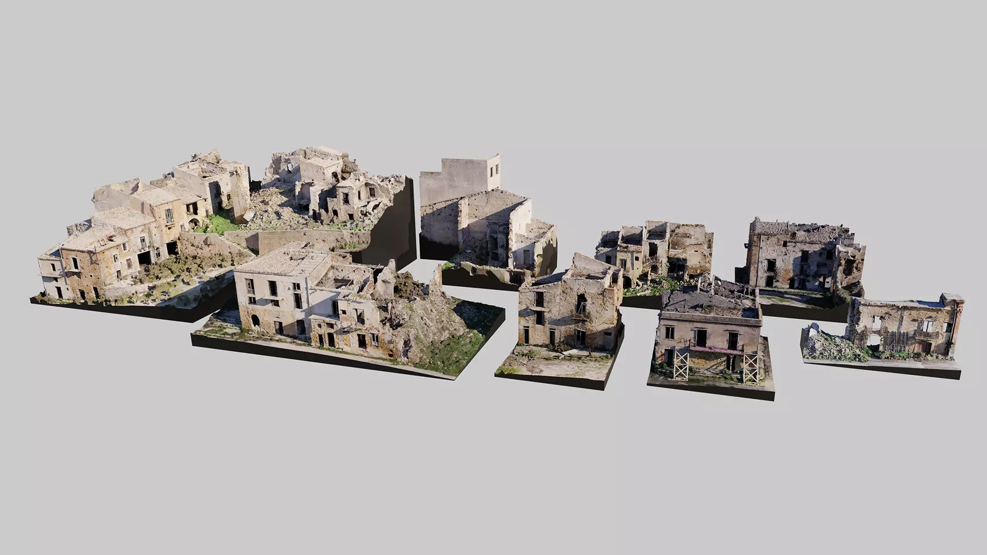 Abandoned-Buildings-Kitbash-Set-Vol1 3D model_0
