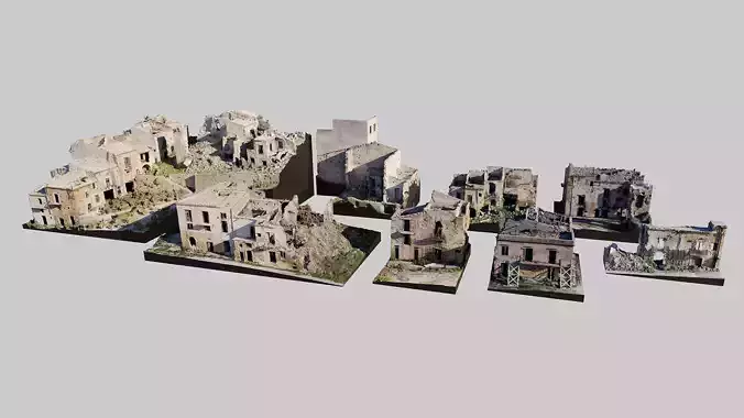 Abandoned-Buildings-Kitbash-Set-Vol1