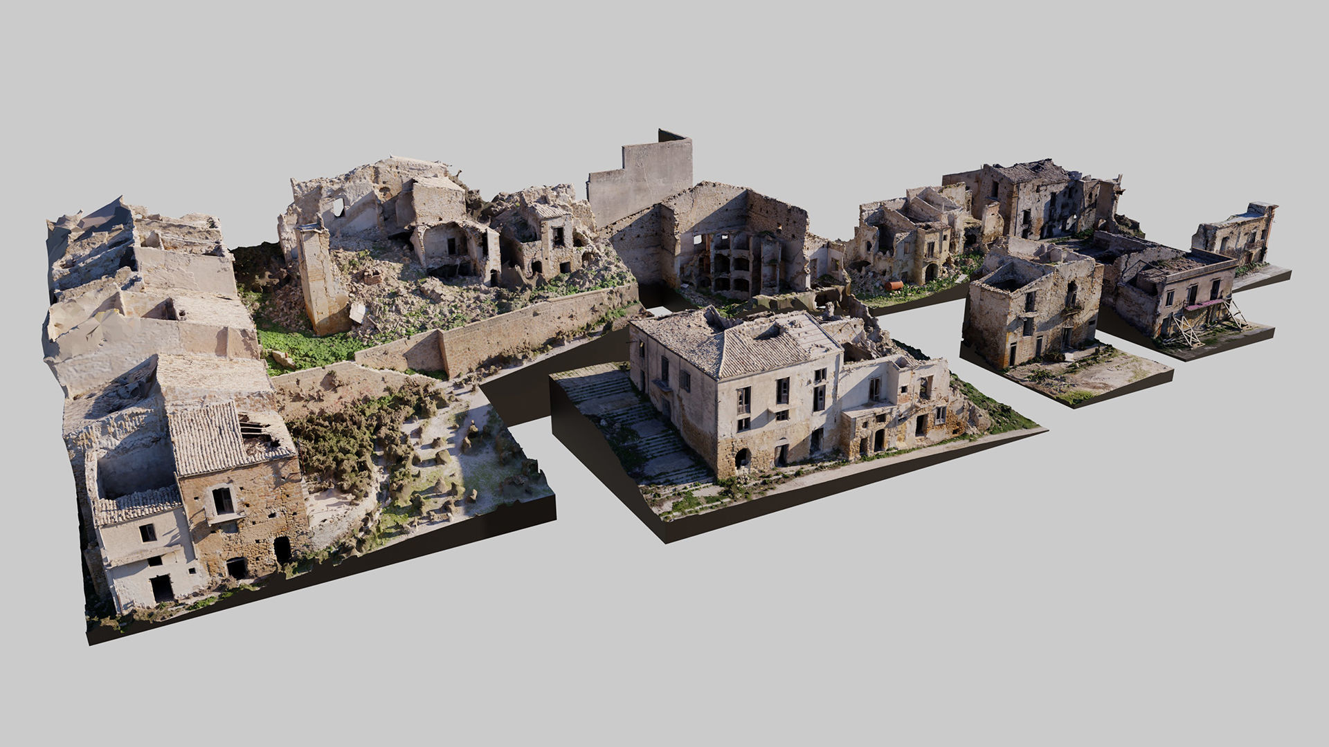 Abandoned-Buildings-Kitbash-Set-Vol1 3D model_4