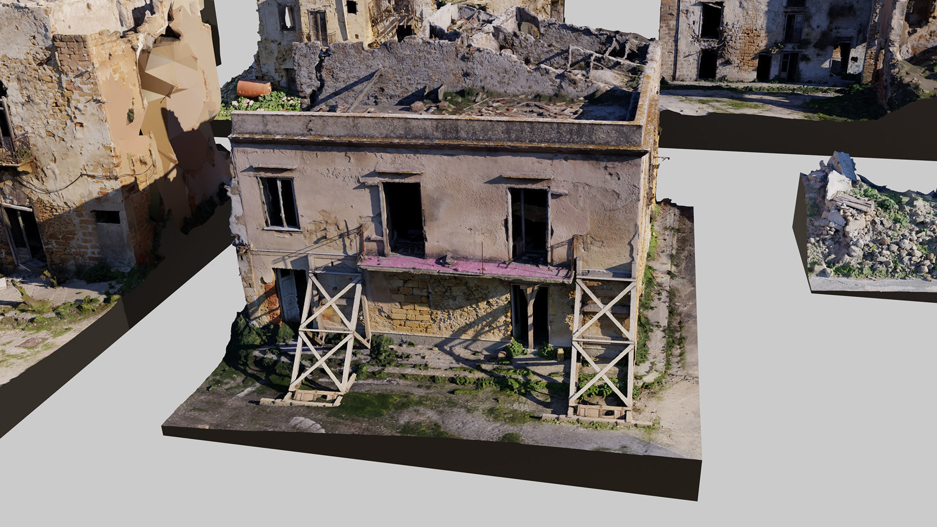 Abandoned-Buildings-Kitbash-Set-Vol1 3D model_11