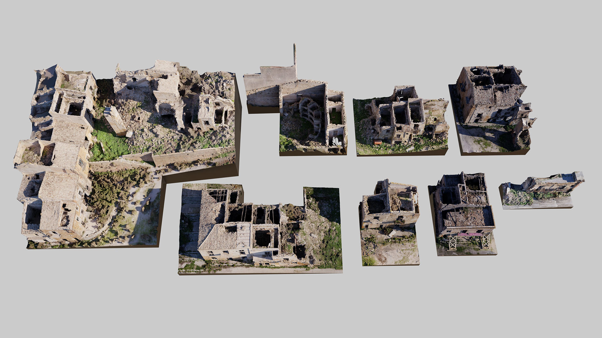 Abandoned-Buildings-Kitbash-Set-Vol1 3D model_5