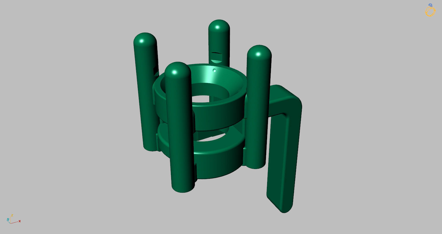 Riviera Round Gemstone Bracelet 3mm with clasp box  3D print model_13