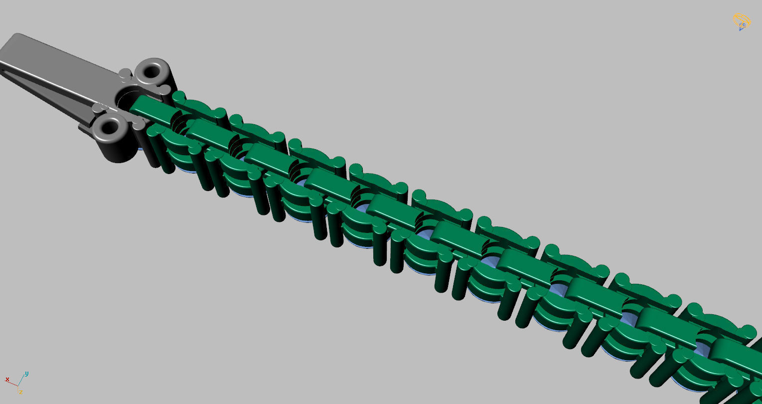 Riviera Round Gemstone Bracelet 3mm with clasp box  3D print model_10