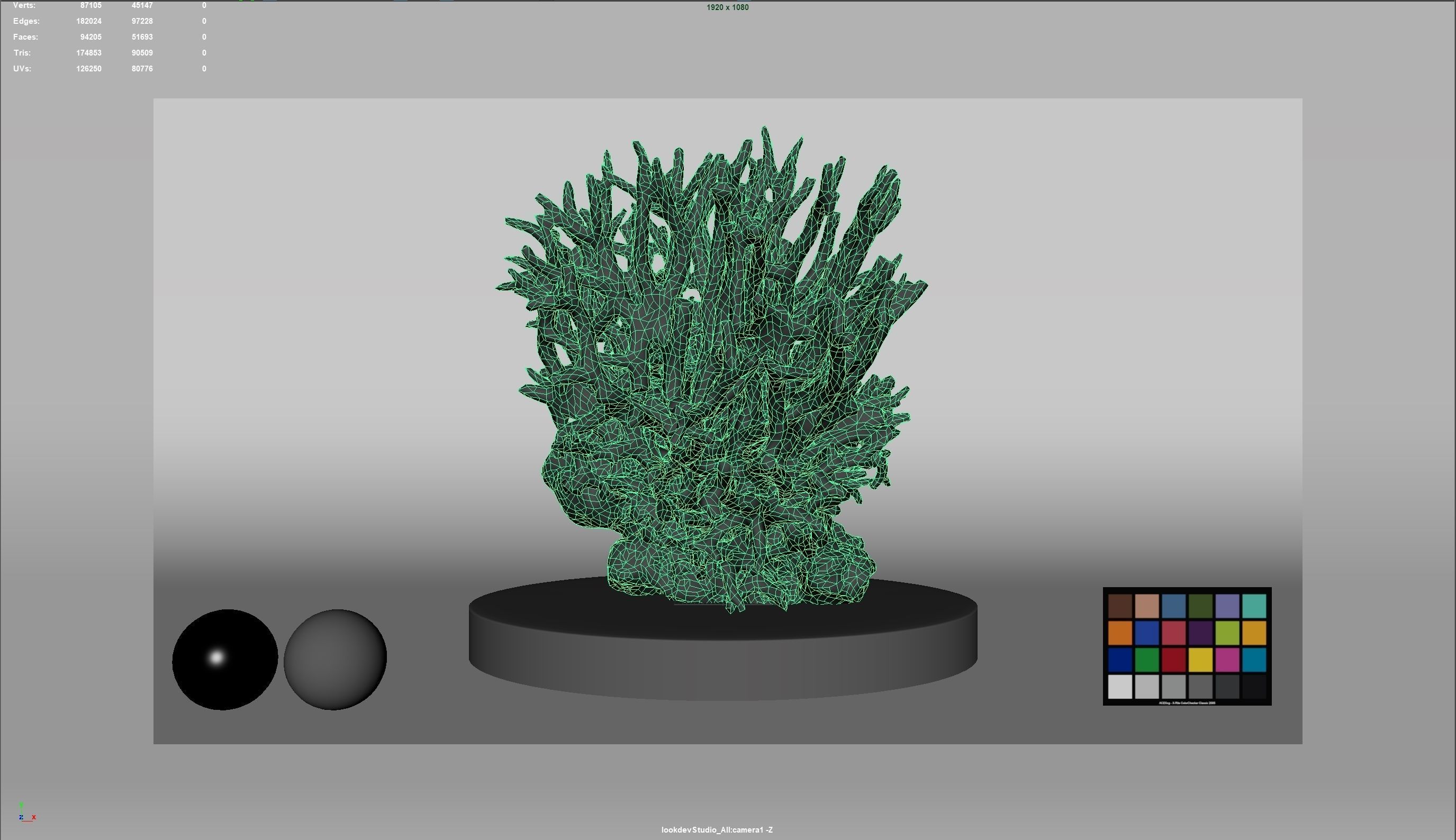 HQ Assets Coral Seriatopora HystrixAA Arnold 3D model_8