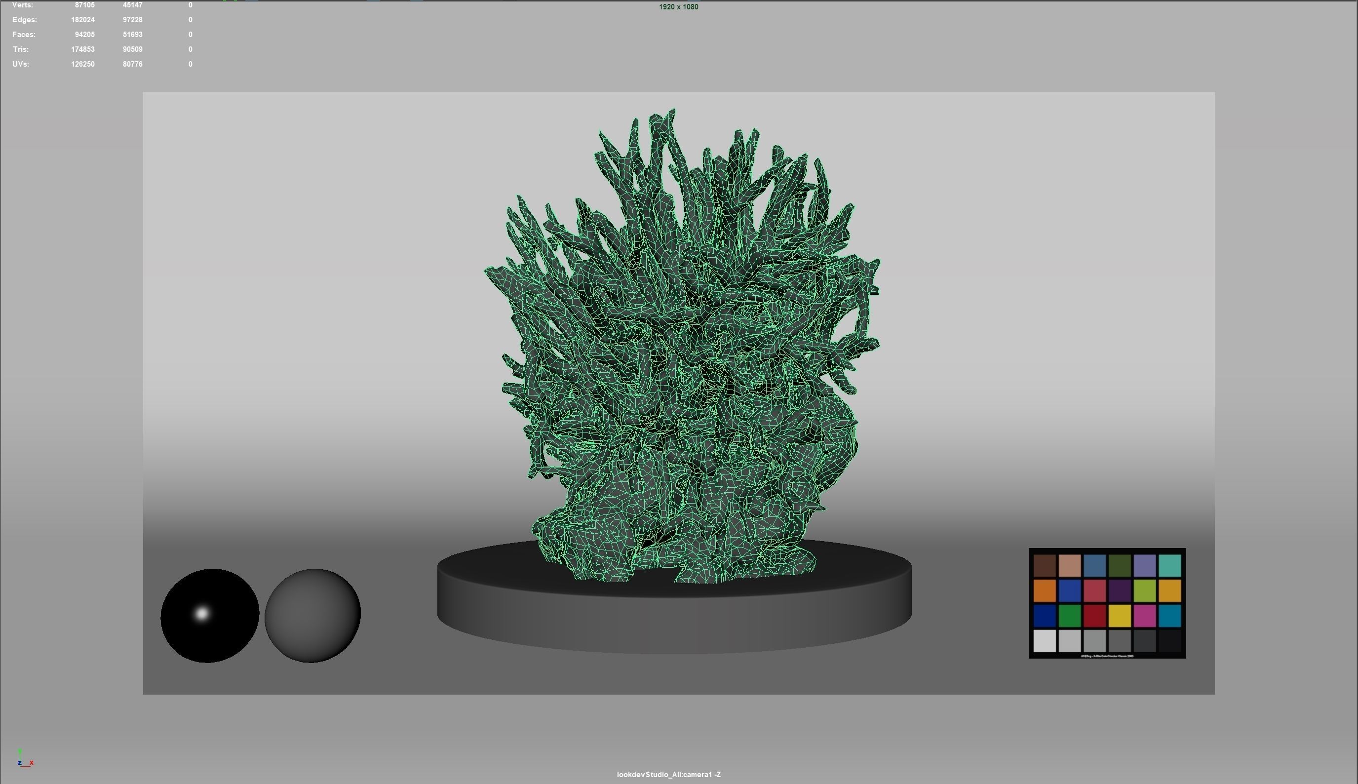 HQ Assets Coral Seriatopora HystrixAA Arnold 3D model_4