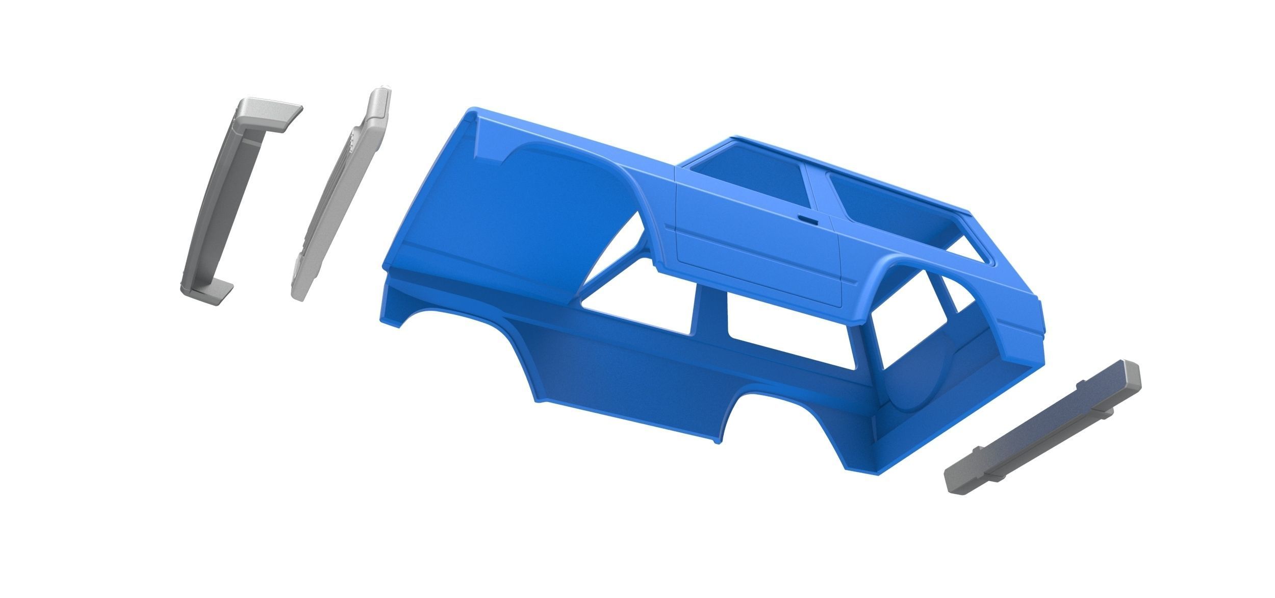 Shell of vintage SUV Scale 1 to 25 3D print model_16