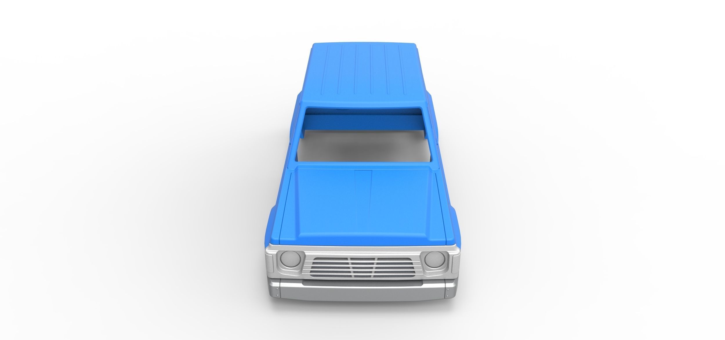 Shell of vintage SUV Scale 1 to 25 3D print model_6