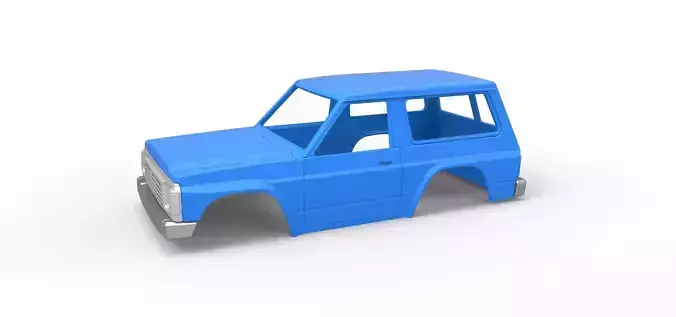 Shell of vintage SUV Scale 1 to 25