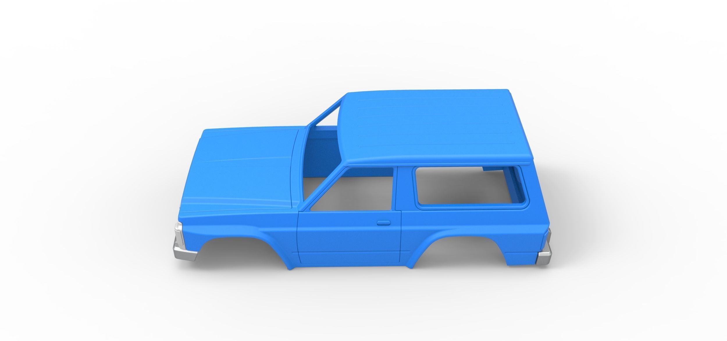 Shell of vintage SUV Scale 1 to 25 3D print model_8