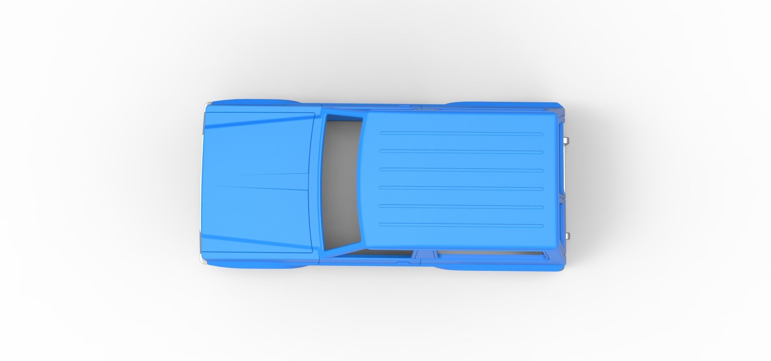 Shell of vintage SUV Scale 1 to 25 3D print model_9