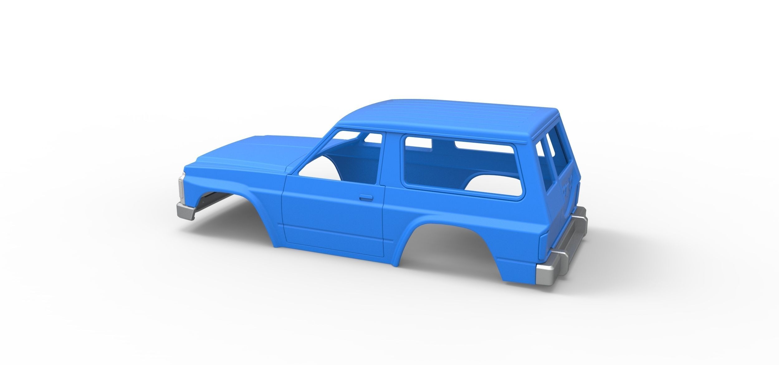 Shell of vintage SUV Scale 1 to 25 3D print model_10